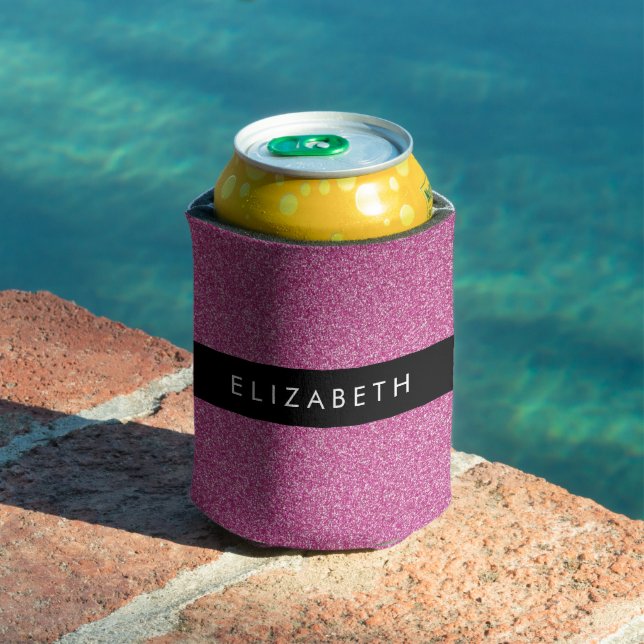 Pink Glitter, Glitter Background, Your Name Can Cooler (In Situ Pool)