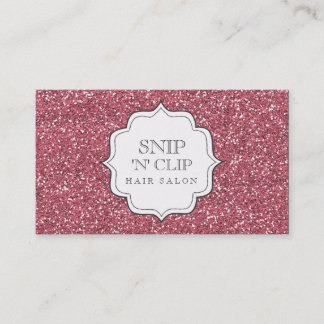 Pink Glitter Glitz Glam Hair Stylist Cards