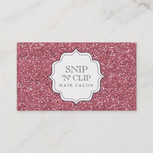 Pink Glitter Glitz Glam Hair Stylist Cards Business Card