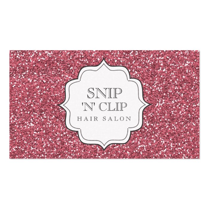 Pink Glitter Glitz Glam Hair Stylist Cards Business Card