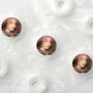 Pink Glitter Gold Sweet Sixteen Personalized Photo Life Saver® Mints