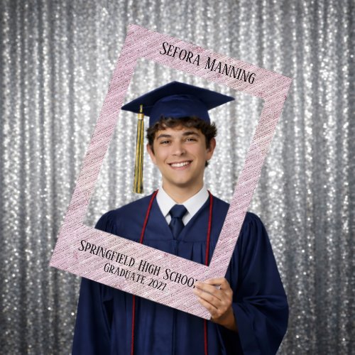 Pink Glitter Graduation Selfie Frame