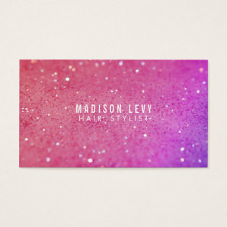 Pink Glitter Hair Salon Stylist Appointment Cards
