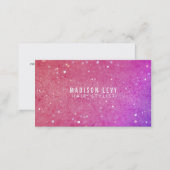 Pink Glitter Hair Salon Stylist Appointment Cards (Front/Back)