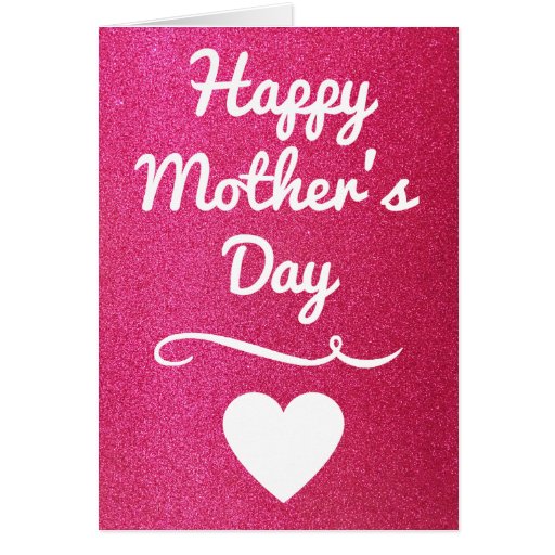 Pink Glitter Happy Mother's Day Card | Zazzle