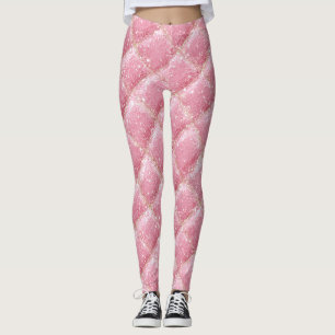 Pink Glitter Harlequin Glam Leggings