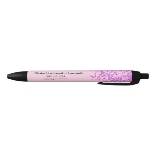 Pink Glitter Health Promotion Strategy Black Ink Pen