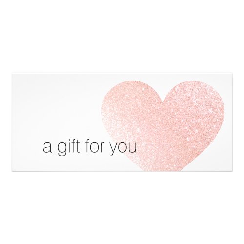Pink Glitter Heart Salon Spa Gift Certificate