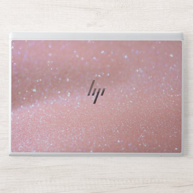Pink Glitter HP Laptop Skin (Front)