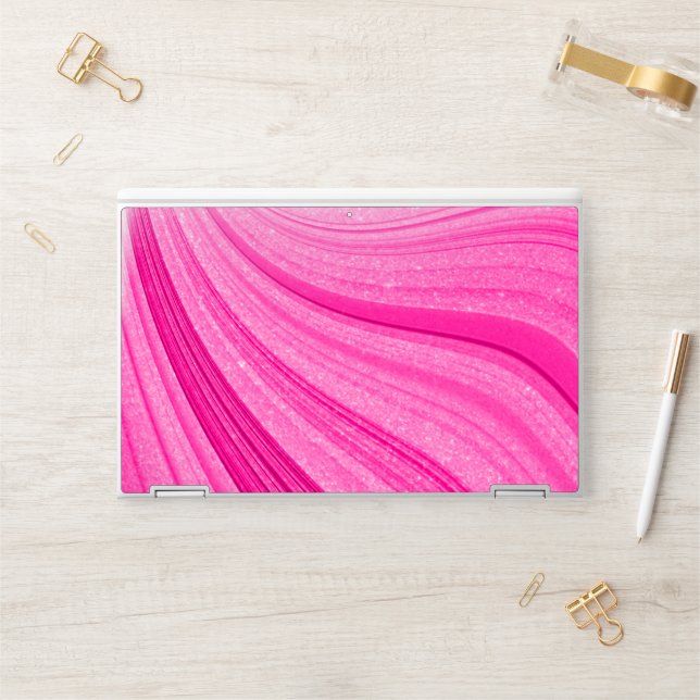 Pink Glitter HP Laptop Skin (Desk)
