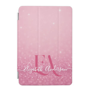 Pink Glitter iPad Smart Cover with Name & Initials