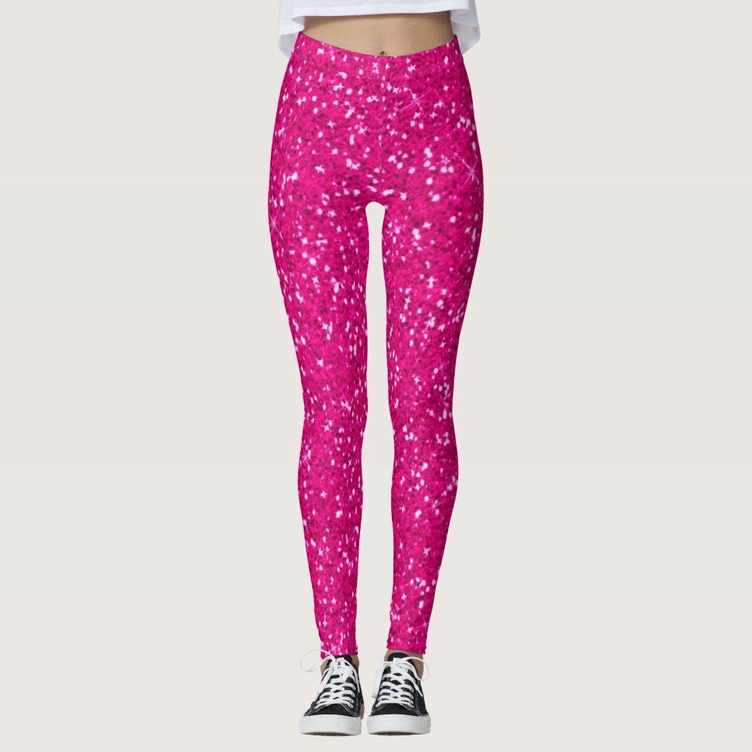 pink glitter leggings | Zazzle