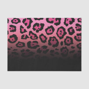 Pink Glitter Leopard Print Tissue Paper