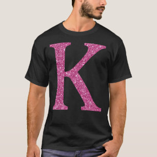 Pink Glitter Letter T-Shirt