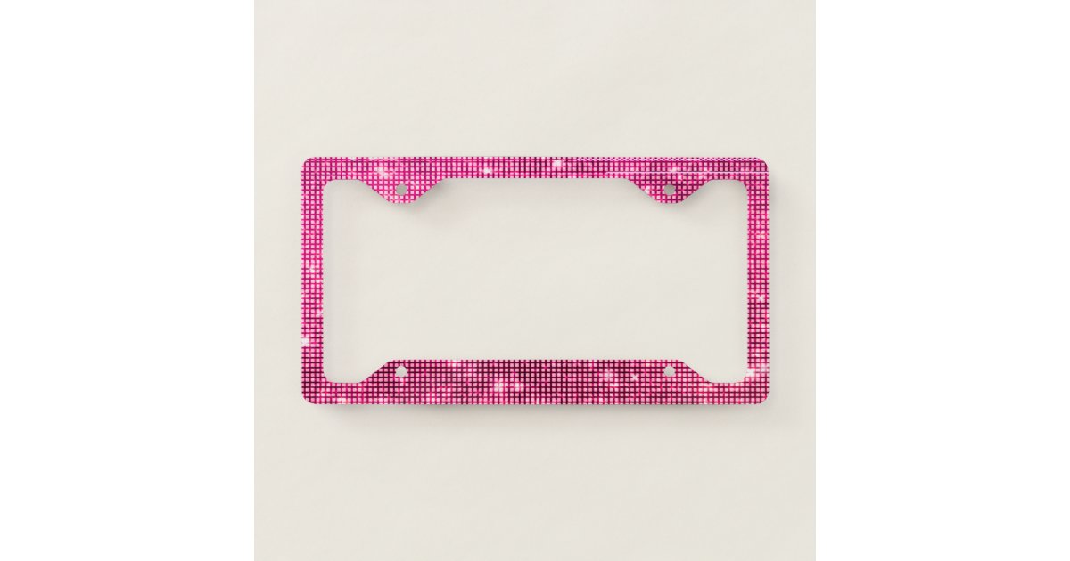 Inspiring Pink Glitter License Plate Frames Pictures