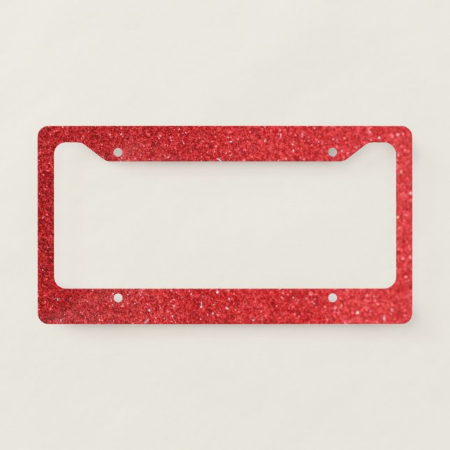 Pink Glitter License Plate Frame (Front)