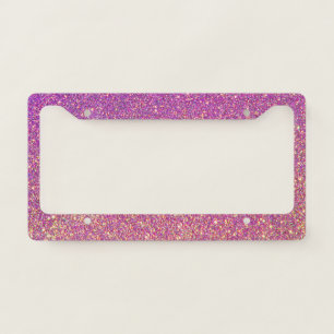 Pink Glitter License Plate Frame