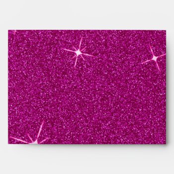 Pink Glitter-like Birthday Party Envelope by youreinvited at Zazzle