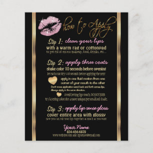 Pink Glitter Lip Instructions Flyer