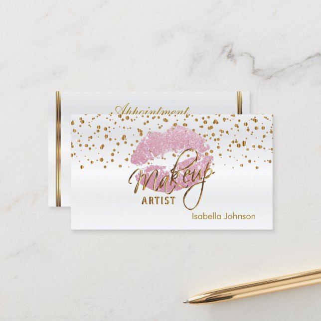 Pink Glitter Lips Appointment Schedule 2 (Front/Back In Situ)