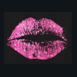 Pink Glitter Lips Canvas Print<br><div class="desc">Pink Glitter Lips. Design is available on other products.</div>