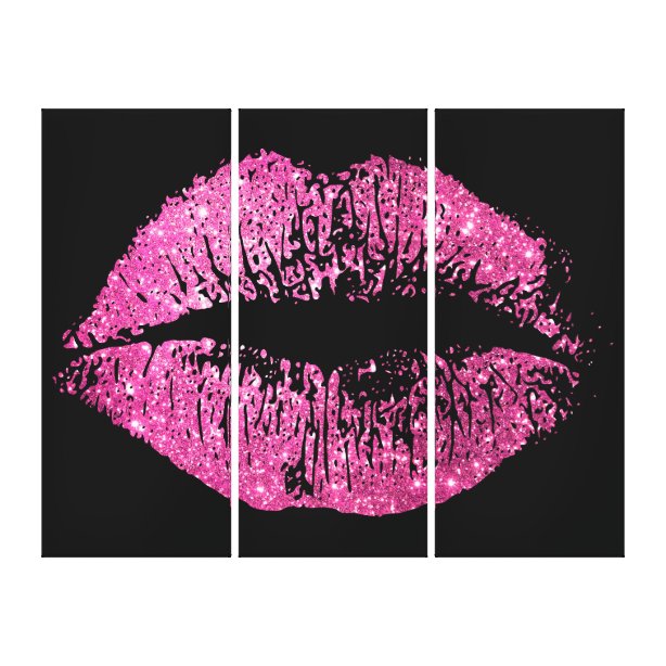 Pink Lips Art & Wall Décor Zazzle