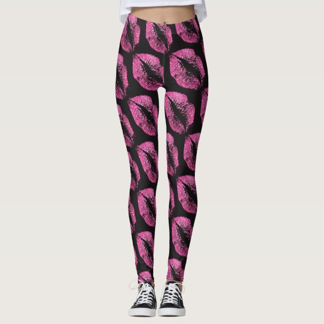 Pink sparkly outlet leggings