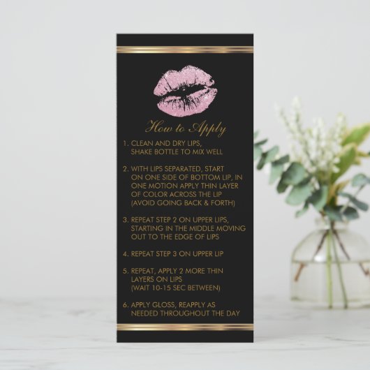 Pink Glitter Lipstick Instructions (Standing Front)