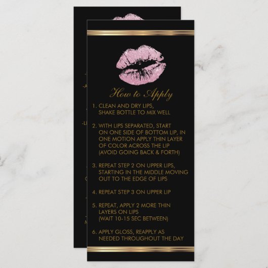 Pink Glitter Lipstick Instructions (Front/Back)