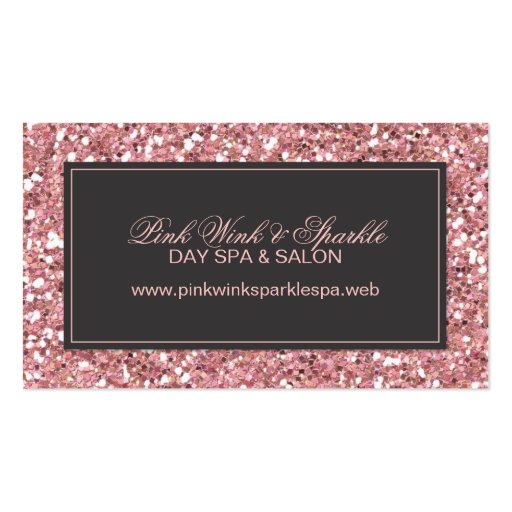 Pink Glitter Look Business Card