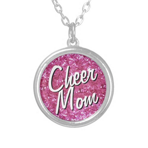 Pink Glitter_Look Cheer Mom Necklace