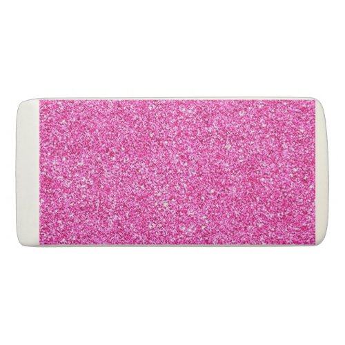 Pink Glitter Look Elegant Custom Blank Template Eraser