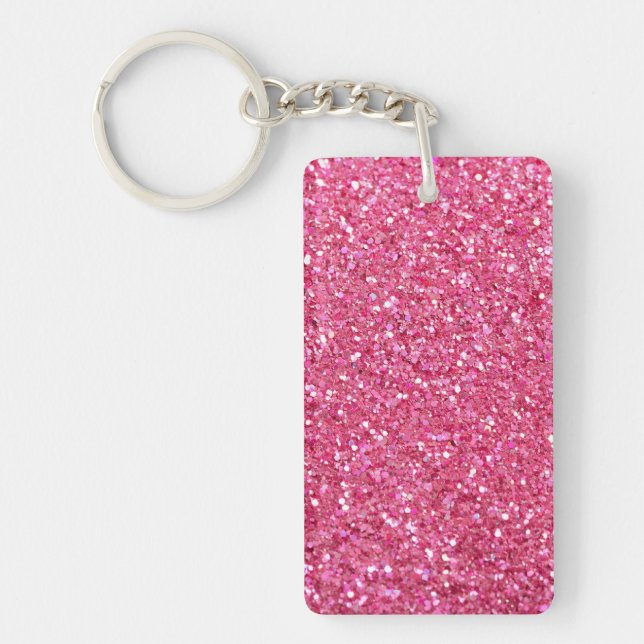 Pink Glitter Look,  Keychain (Front)