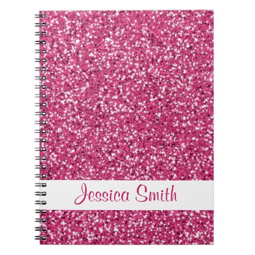 Pink Glitter Look_like And Name Notebook