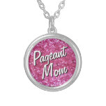 Pink Glitter-Look Pageant Mom Necklace