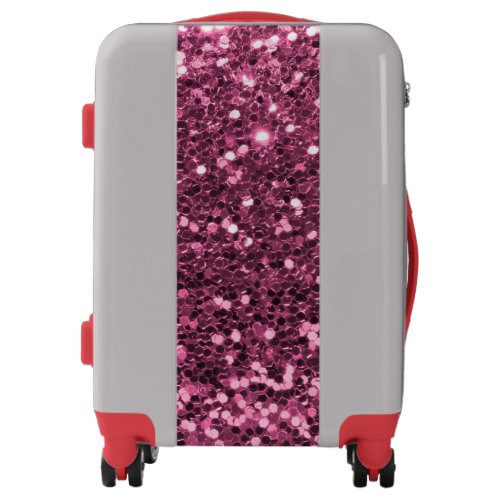 Pink Glitter Luggage