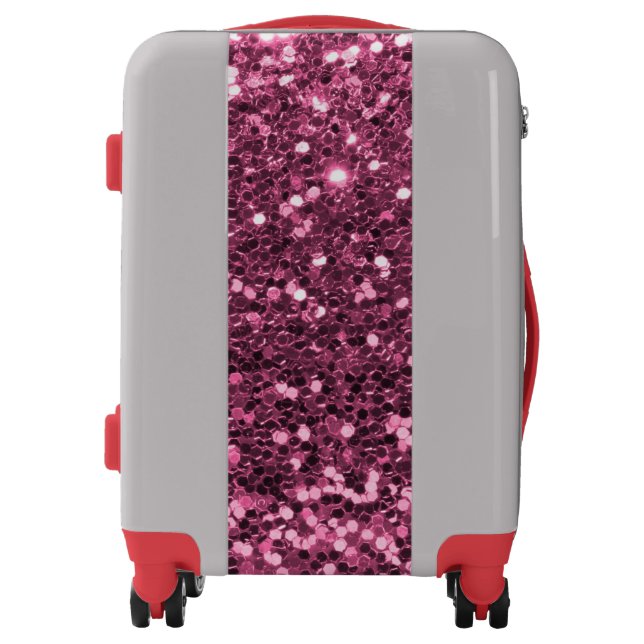 Pink Glitter Luggage (Front)