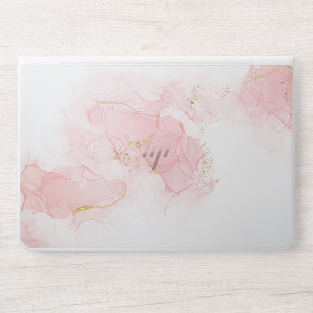 Pink glitter Marbled HP Laptop Skin (Front)