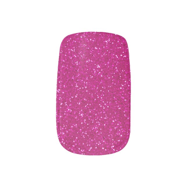Pink Glitter Minx Nail Wraps (Right Thumb)