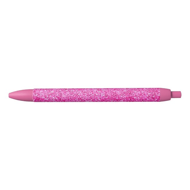 Pink Glitter Modern Beautiful Template Trendy Girl Pen (Front)