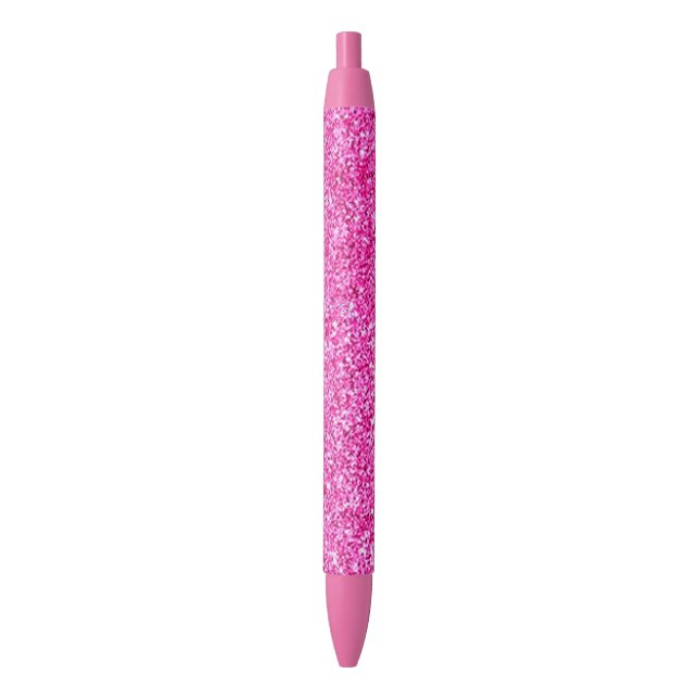 Pink Glitter Modern Pretty Shiny Template Girly Pen (Front Vertical)