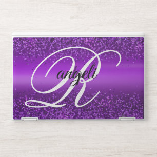 pink Glitter Monogram HP EliteBook X360 1030  Laptop Skin
