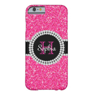 Pink Glitter Monogrammed iPhone 6 Case