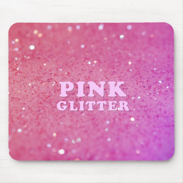 Pink Glitter Mouse Pad (Front)
