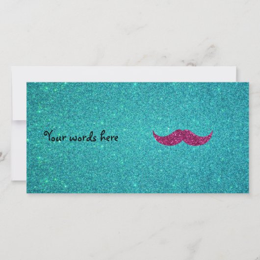 Pink glitter mustache (Front)