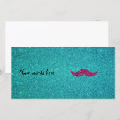 Pink glitter mustache (Front/Back)