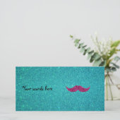 Pink glitter mustache (Standing Front)