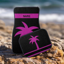 Pink Glitter Palm Tree with Custom Name