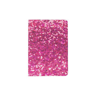 Pink Glitter Passport Holder