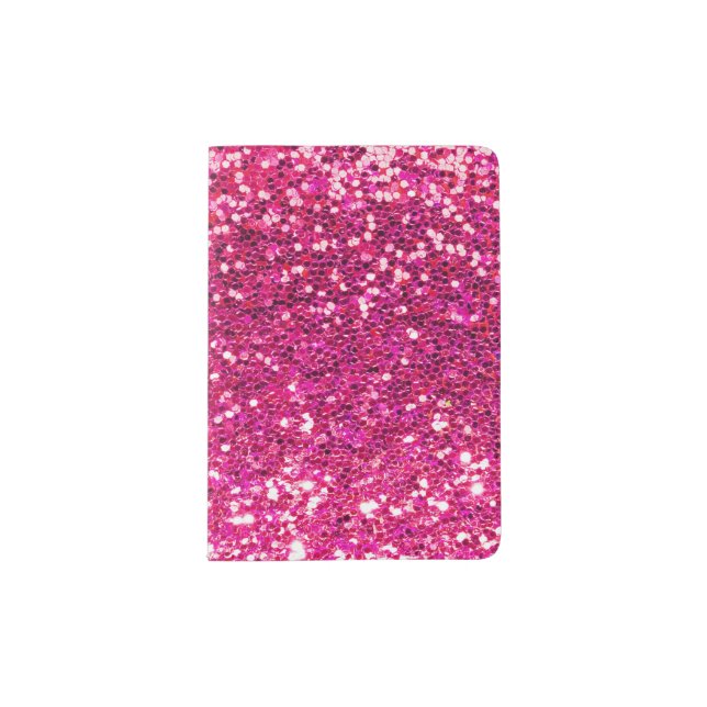 Pink Glitter Passport Holder (Front)